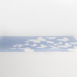 Упак. материал флористическая пленка "Снежные бабочки", 58 см х 58 см, 20 листов/упак., св-голубой