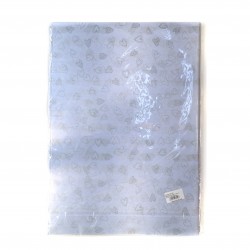 Упаковочный материал ТИШЬЮ "Сердца",  50 см х 70 см, 20 листов/упак., белый с серебряным
